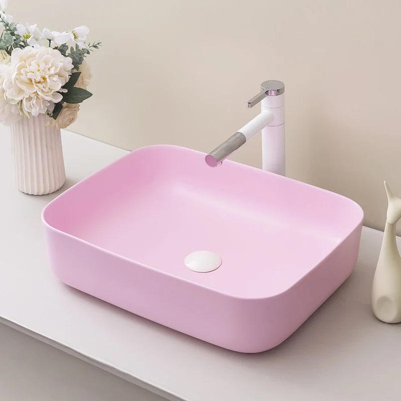 

Bathroom Cloakroom Europe Art wash basin Ceramic vessel Counter Top Wash Basin Bathroom Sink ceramic hand wash sink