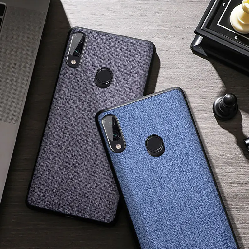 Case For Xiaomi Redmi Note 7 7 Pro Cloth Textile Texture Four-coner Explosion-proof Back Cover For Redmi note 7 Pro Phone Case