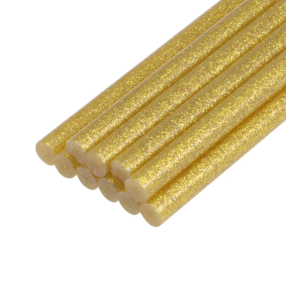 uxcell Mini Hot Glue Sticks for Glue Gun 0.27-inch x 4-inch Gold Glitter 10pcs