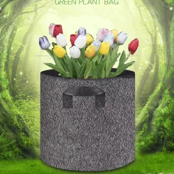 Planting Bag Grey Potato Fabric Vegetable Seedling Pot Garden Tools 1-15 Gallon Eco-Friendly Grow