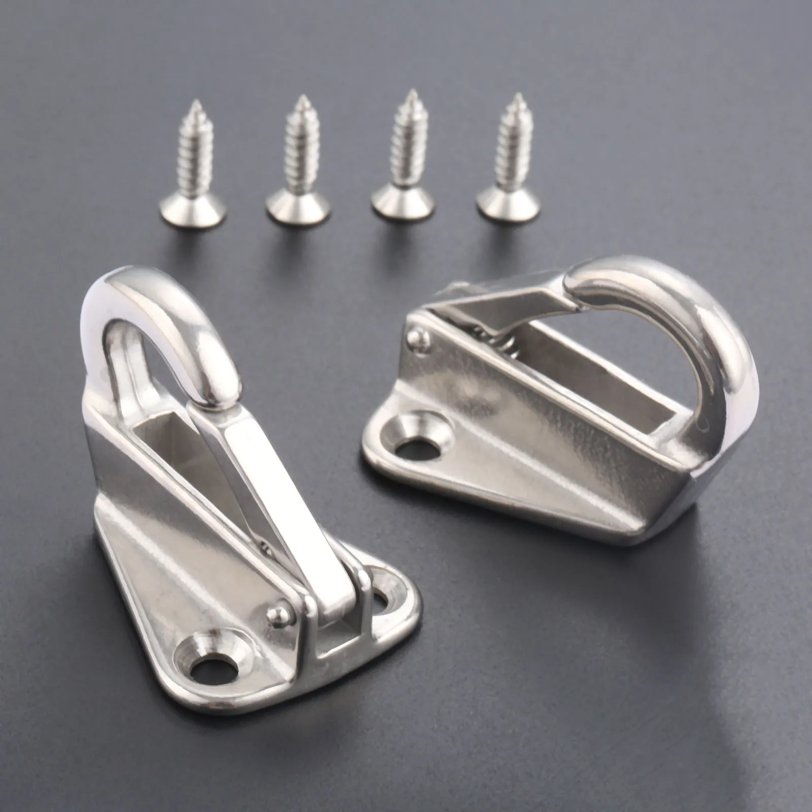 2pcs 43mm Stainless Steel Fending Hooks Fender Spring Hook Snap Attach Rope Boat Sail Tug Ship Marine Hardware Boats Accessories