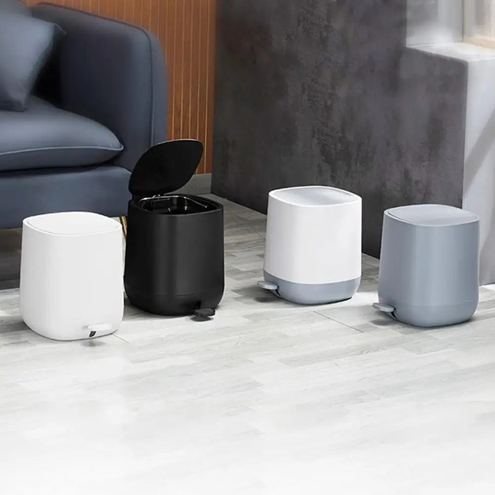 7 Liters Recycling Trash Bins Home And Office Storage Dustbin Automatic Cube With Lid Wastebasket Trash Diaper Storage Furniture