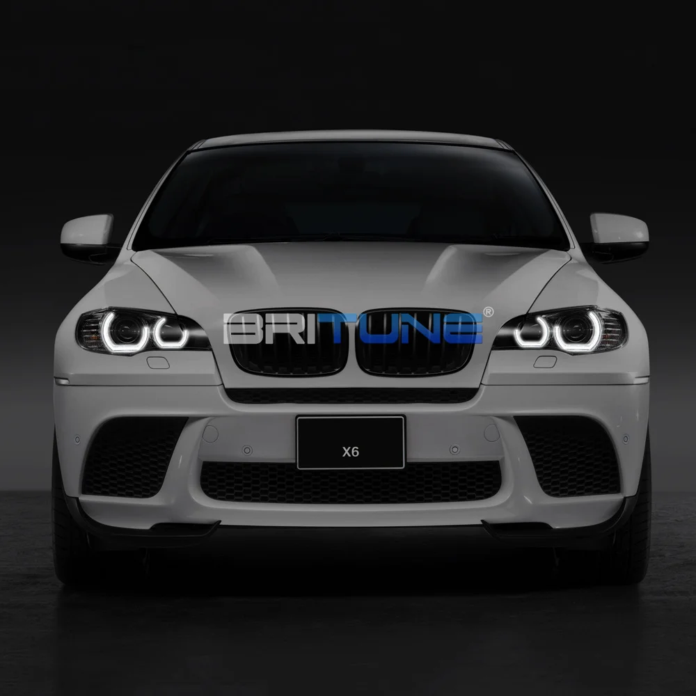 LED Angel Eyes Retrofit For BMW X6 E71 E72 X6M Xenon Projector Headlight Turn Signal Switchback Light Rings DTM Halo Accessories