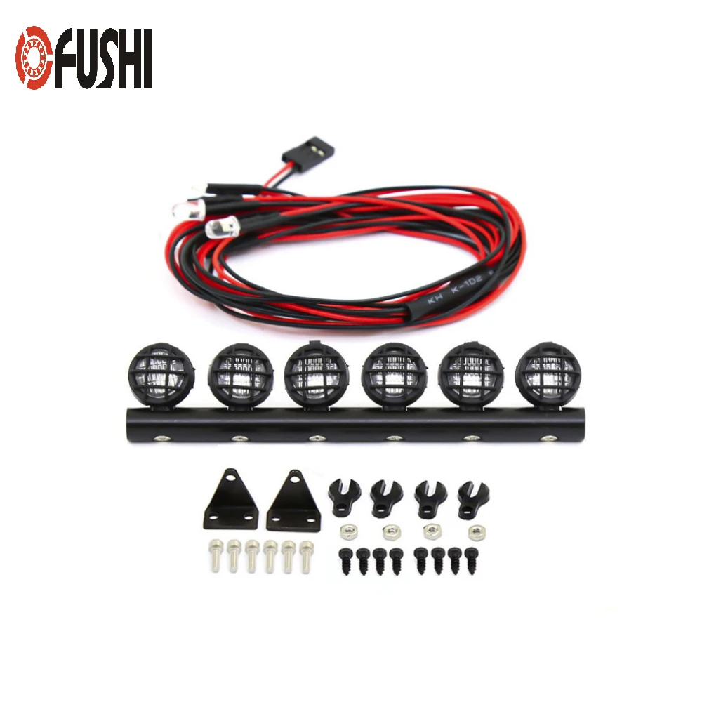 

Luggage Rack Lamp Spotlight Carrier Roof Light Headlights For RC Model Climbing Car DIY Accessories Upgrade Parts