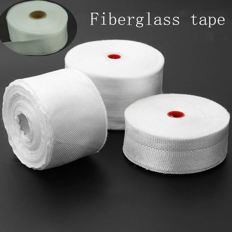 20mm*25m White Fiberglass Cloth Tape, Fiberglass Plain Weave, High Strength, High Temperature Resistance 1PCS