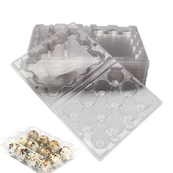 100 PCS Quail Egg Cartons Bulk Cheap Blank Egg Cartons 12-count Egg plastic box