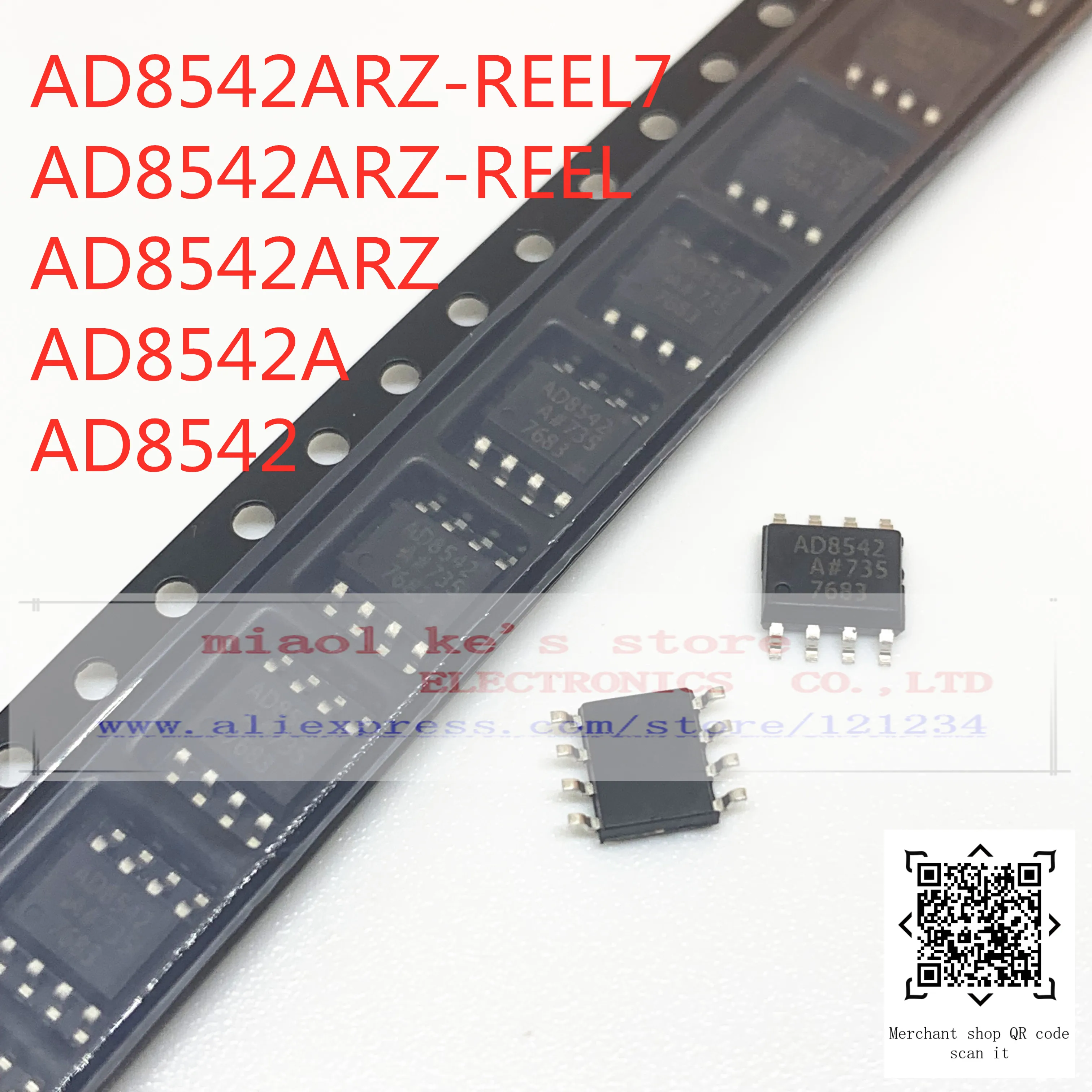 [5pcs-50pcs]100%New original: AD8542ARZ-REEL7 AD8542ARZ-REEL AD8542ARZ AD8542A AD8542 - IC OPAMP GP 2 CIRCUIT 8SOIC