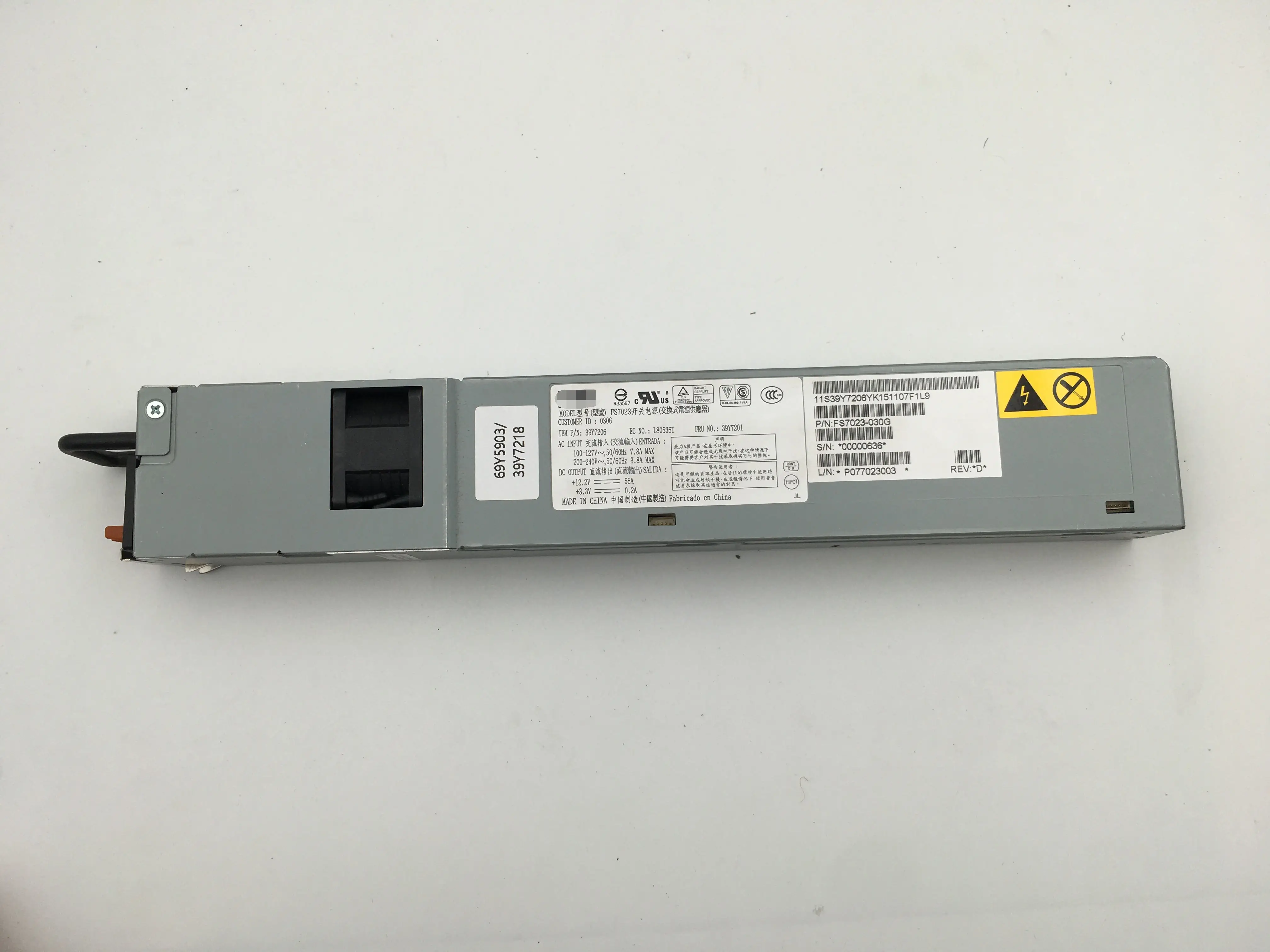 Original Disassemble PSU FOR IBM X3550M2 M3 X3650M2 M3 server redundant power supply module FS7023  7001484-J000