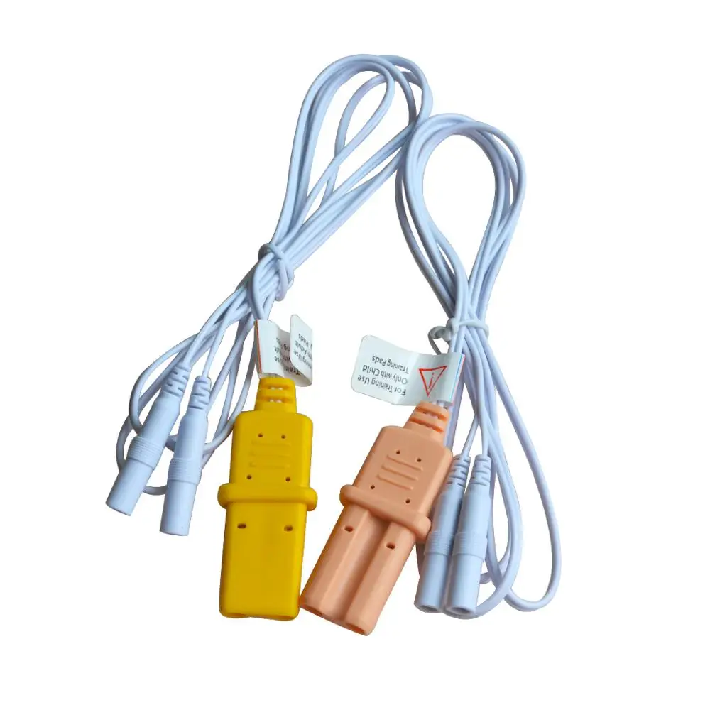 Portable XFT Cable Snap Electrode Lead Wire Connect With XFT AED Trainer And AED Training Patches First Aid Teaching Supplies