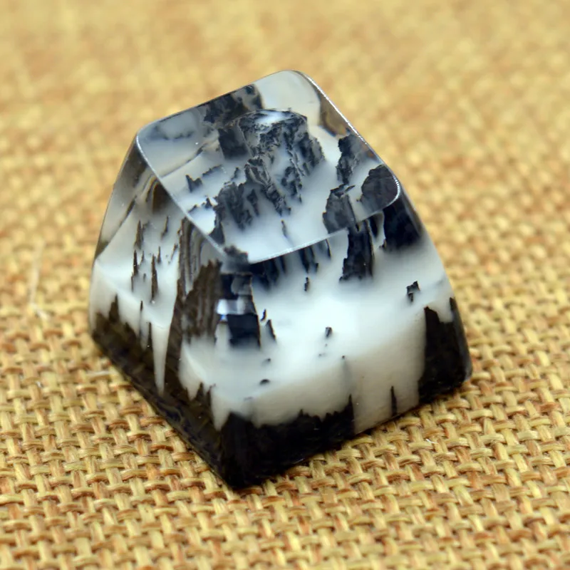 

Колпачок для ключа Snow Mountain для Cherry Mx Gateron Kailh Box, механическая клавиатура с переключателем, профиль SA, колпачок для ключа с подсветкой из дерева и смолы