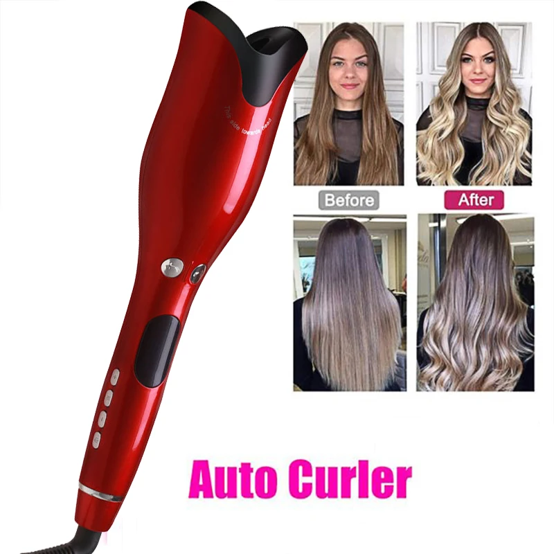 

Auto Rotating Ceramic Hair Curler Automatic Curling Iron Styling Tool LED Hair Iron Curling Wand Air Spin Curl Curler Waver