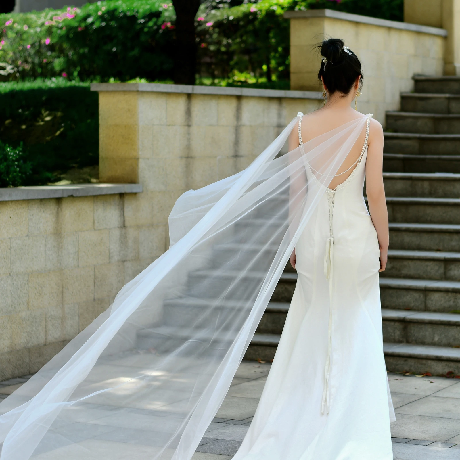 Manteau de mariage fait à la main pour femmes, châles et enveloppes élégants, châle de mariée en Tulle avec strass, robe de mariée, accessoires de mariage