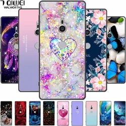 Cute Paint Cover For Sony Xperia XZ3 XZ2 XZ1 XA2 XA1 Ultra Plus Compact Premium Case Black Silicone TPU Coque Shockproof Capa