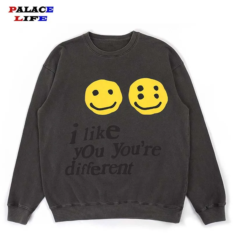 Kanye Autumn New You're different Printed Sweatshirts Men Women I Like You Printed Sweatshirts Men Women Crewneck Hoodie 2021