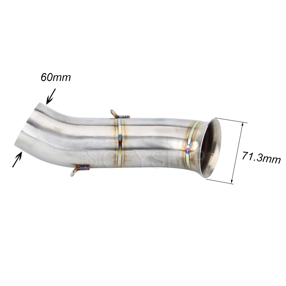 For Ducati Hypermotard 2013 2014 2015 2016 2017 2018 Hyperstrada 18 Escape Slip-on Motorcycle Exhaust Muffler Middle Link Pipe