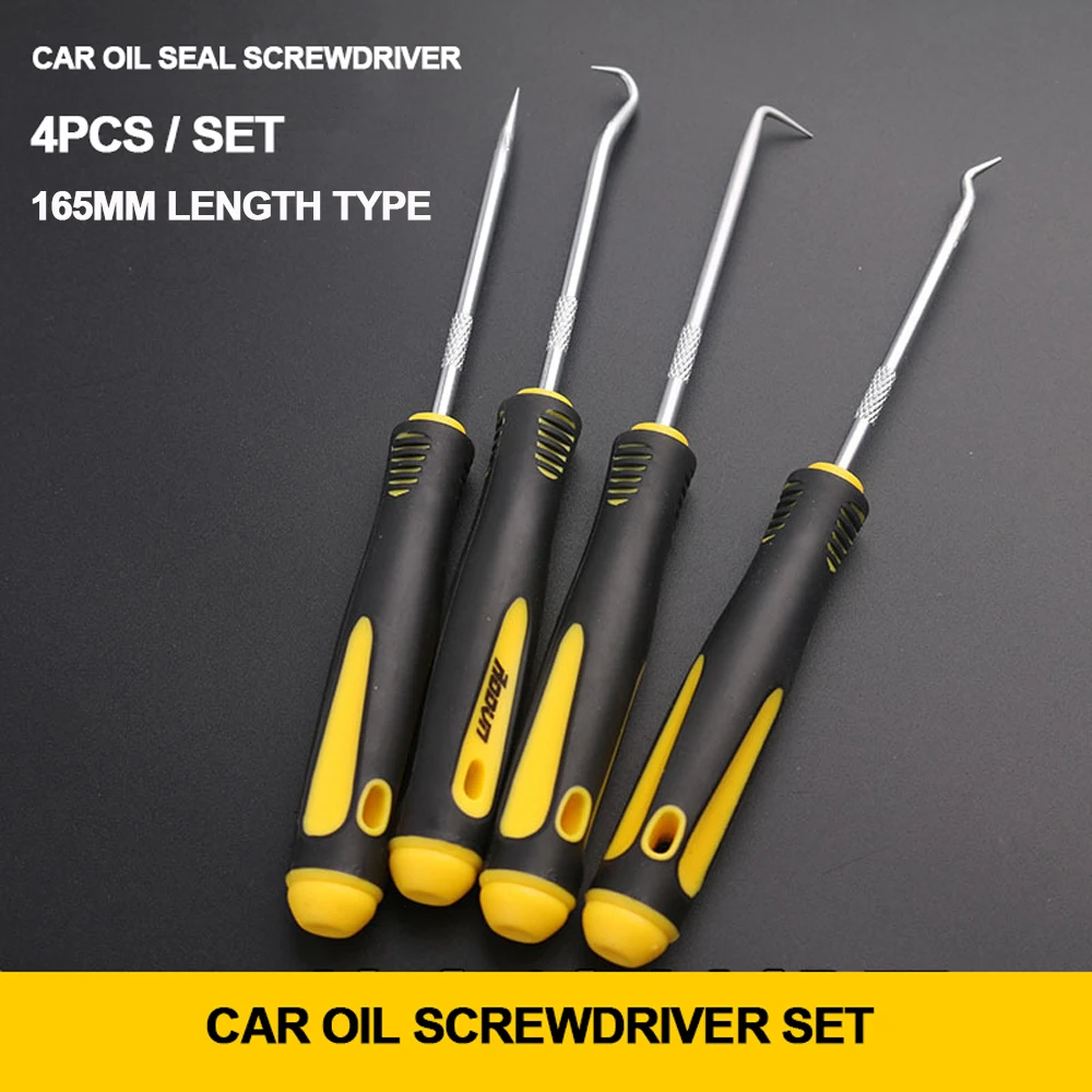 Haak Pick Set Auto Reparatie Olie Afdichting O-ring Remover Hand Tool 4 Stuks 9Pcs Air Cilinder Schoonmaken set Gereedschap Olie Seal Schroef Drive Puller