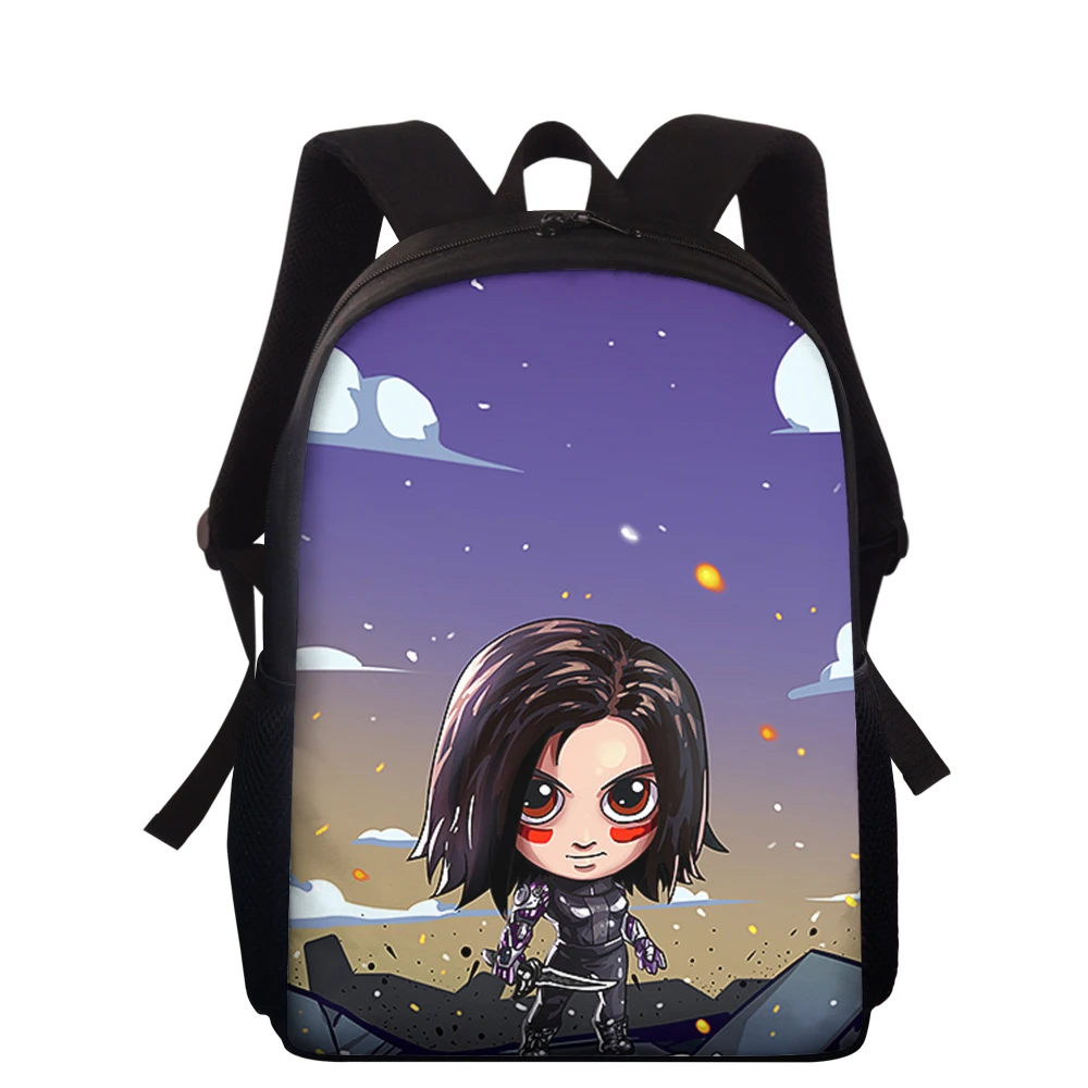 

ELVISWORDS Teenager School Bags Battle Angel Print Book Bag For Girls Boys Women Backpack Kids Bagpack Customize Mochila Escolar