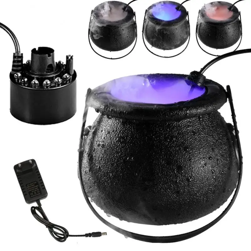 halloween mist maker fogger maquina de nevoeiro de agua mudanca de cor party prop halloween smoke machine lighting lights effect 01