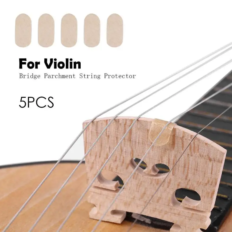 5pcs Bridge Parchment String Protectors for E String Violin Viola Parts