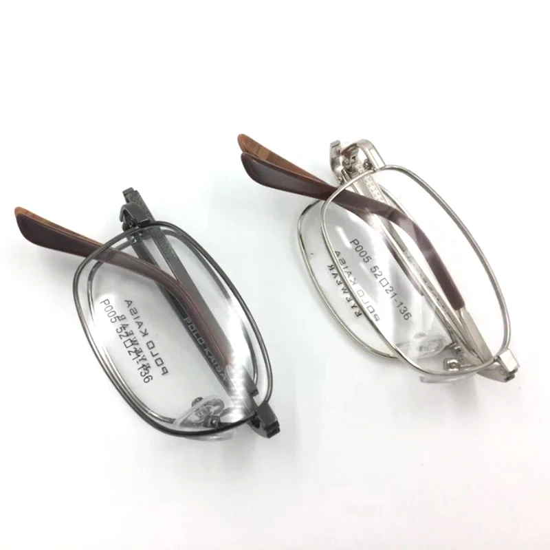 Folding Titanium Frame  Eyeglasses Men Optical Glasses Frame Optical Prescription Eyewear with case