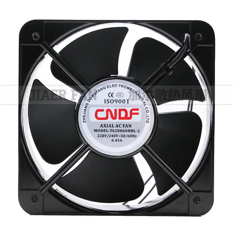 CNDF TA20060HBL-2 Server Cooling Fan AC 220V 0.45A 200x200x60mm