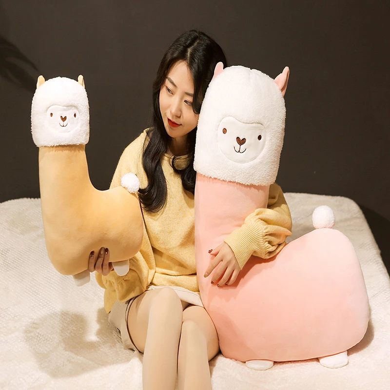 L-shaped Fuzzy Alpaca Elegant Alpaca Plush Toy Cute Plush Animal Alpaca Pillow Toy For Children's Birthday Gift Home Decoration