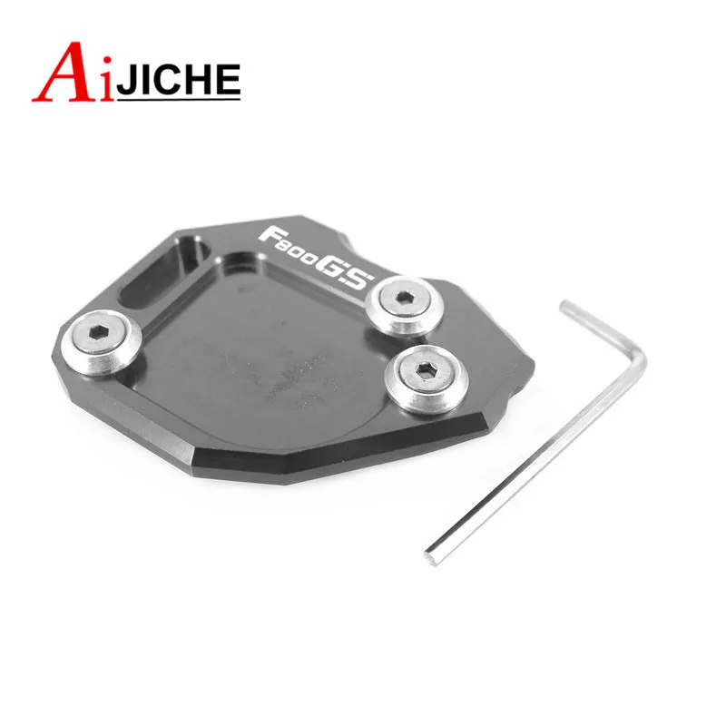 Motorcycle CNC Kickstand Foot Side Stand Extension Pad Support Plate For F800GS F800 GS F 800GS 2008-2015