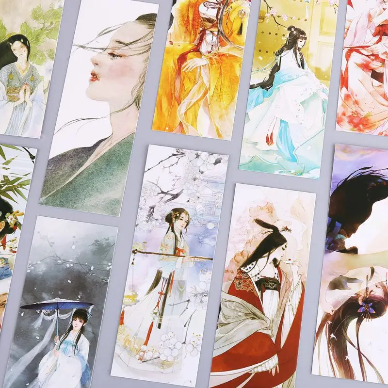 30pcs/set Chinese Style Paper Bookmarks Retro Paper Page Notes Label Message Card Book Marker School Supplies Stationery