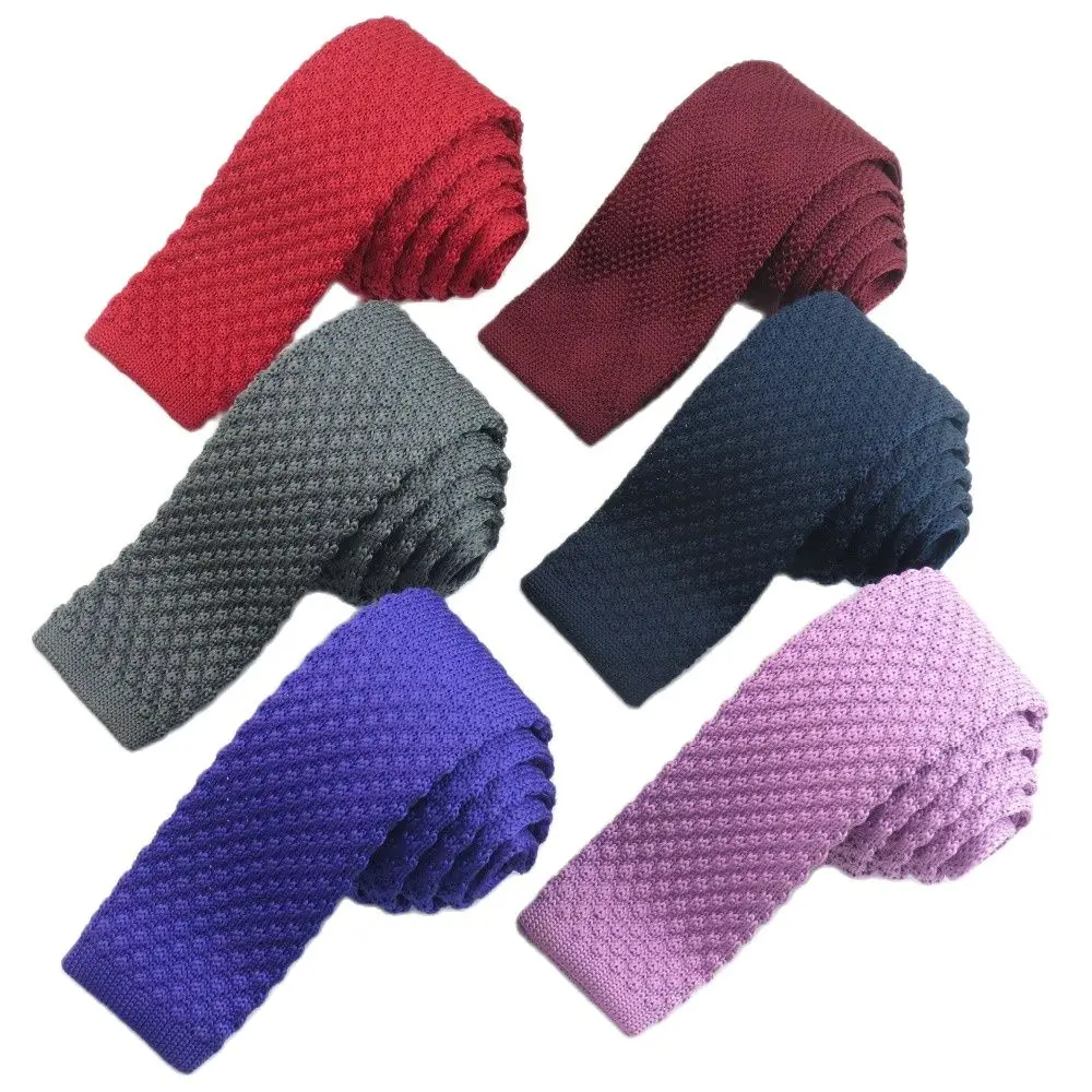 

New Arrival Knitted Ties For Men Narrow Skinny Knit Necktie For Wedding Party Suit Shirt Dress Accessories Gravata Slim Cravates