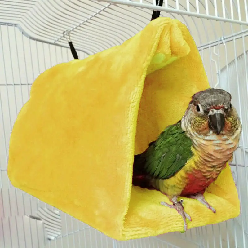 Newest Hot Pet Bird Parrot Parakeet Budgie Warm Hammock Cage Soft Hut Tent Bed Hanging Cave