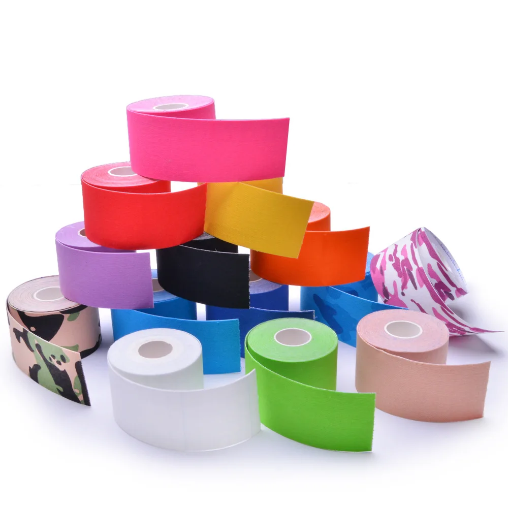 4 Size Tapes Kinesiology Tape Athletic Recovery Medical Roll Self Adherent Wrap Taping Muscle Pain Relief Knee Pads Tape Roll