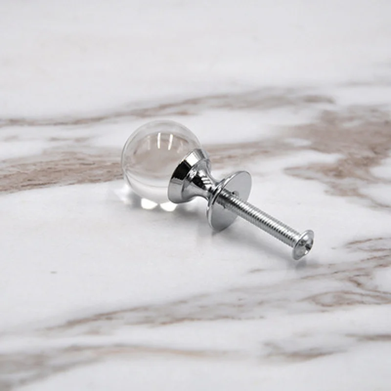 20-40mm Crystal Glass Ball Cabinet Drawer Pull Knobs Handles Dresser Drawer Kitchen Cabinet Pull Cupboard Handle Home Decor