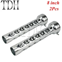 2Pcs 8 inch 200mm Motorcycle Steel Exhaust Baffler For Harley Honda Yamaha Indian 2