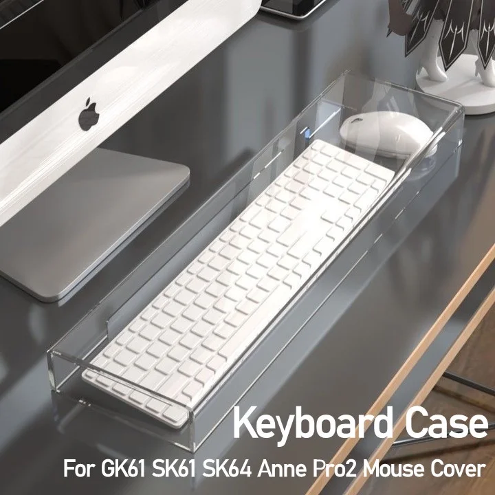 

Acrylic Capacitive Mechanical Keyboard Case for GK61 SK61 SK64 Anne Pro2 Mouse Cover Teclado Gamer Keyboard Dust Proof Case