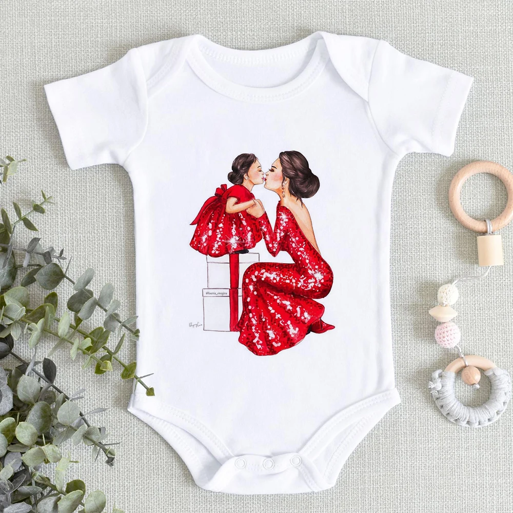 Baby Girl Birth Clothes Super Mom Hug Love Rompers for Newborns Summer Infant Aesthetic Onesies Comfy Soft Jumpsuits For Toddler