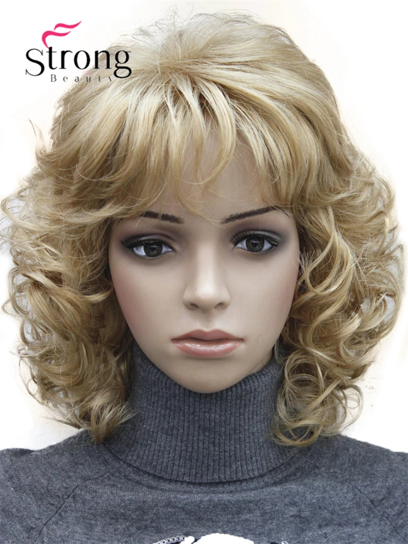 StrongBeauty Women\'s Short Curly Heat Resistant Synthetic Auburn Hair Wigs COLOUR CHOICES