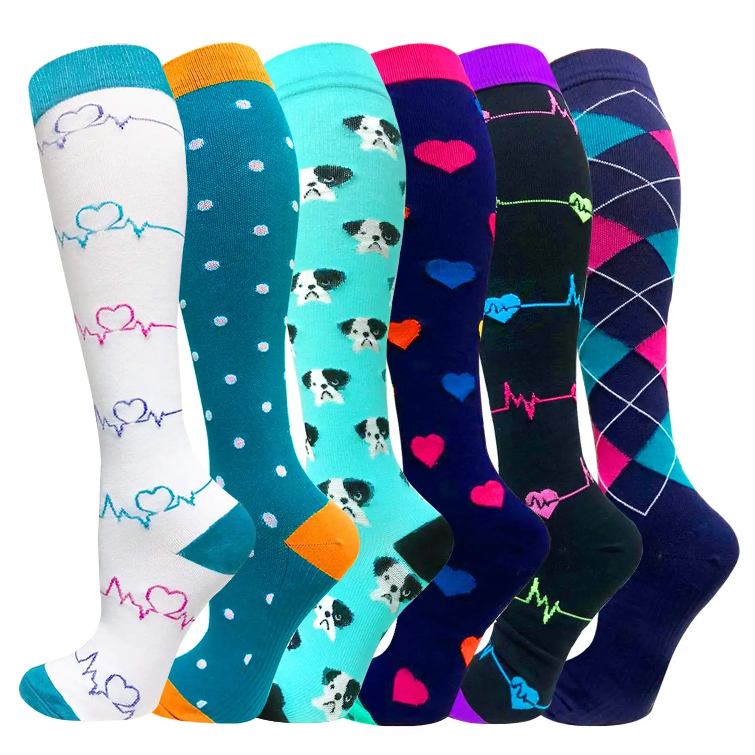 Women Sport Socks Running Travel Cycling Nurse 3/6/7 Pairs Per Set Compression Sport Sock