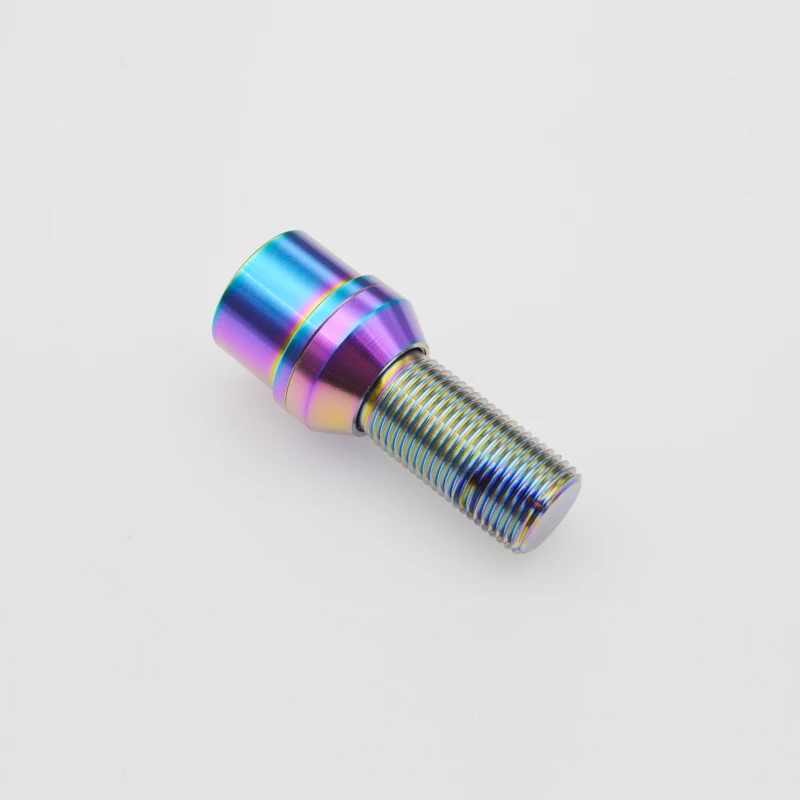 Jntitanti Gr5 titanium wheel bolt lug screw M14*1.5*28-45mm Torx with free cone washer