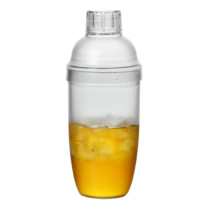 3-Pieces Cocktail Shaker-Anti-leakage Transparent PC Resin Milk Tea Cocktail Drink Shaker Bar Tool