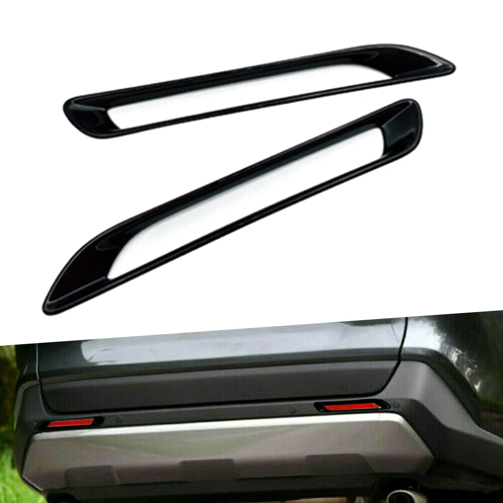 For Toyota RAV4 2019 2020 ABS Car Rear Fog Light Lamp Cover Trim Decoration Black 2Pcs