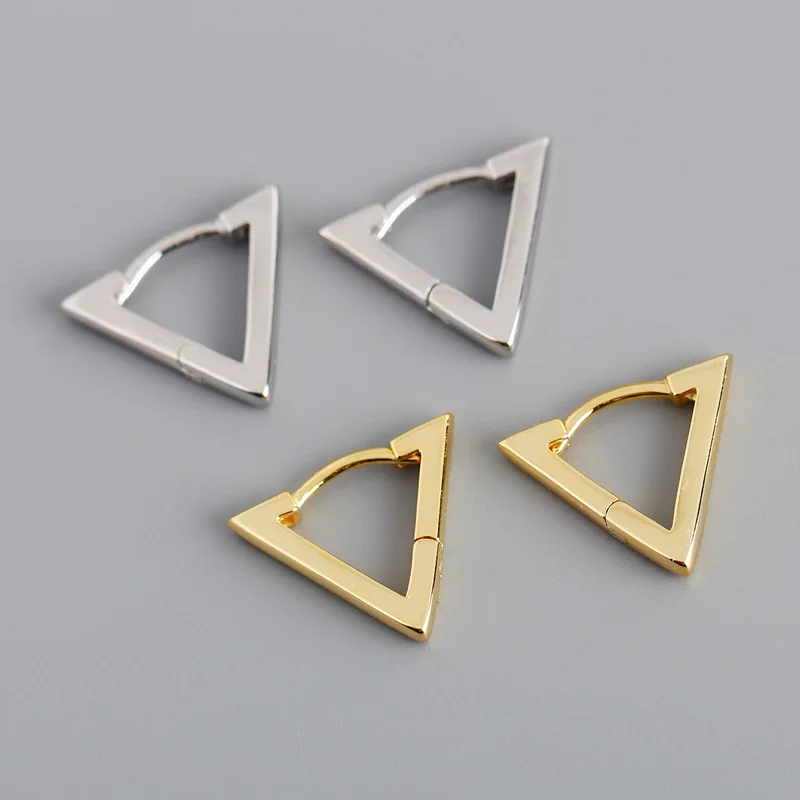 VENTFILLE-pendientes de aro triangulares de Color dorado y plateado para mujer, joyería de lujo, accesorios de sello, Retro, romántico,