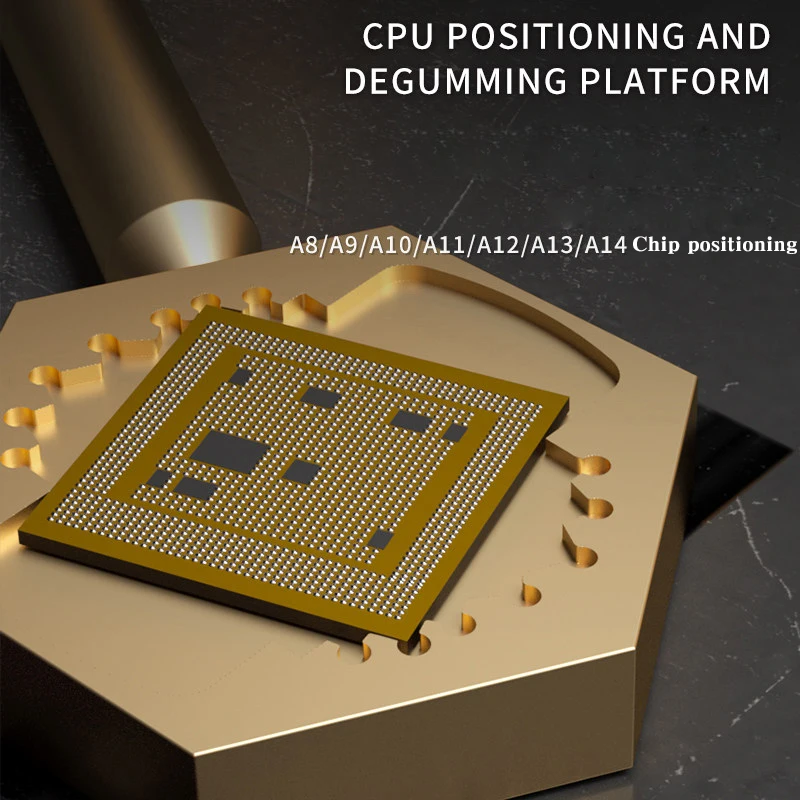 Imagem -02 - Plataforma de Aquecimento de Cobre Puro Mecânico para Iphone a8 a9 A10 A11 A12 A13 A14 Cpu Chip Cola Remoção Ponta de Ferro de Solda para 936 Estação