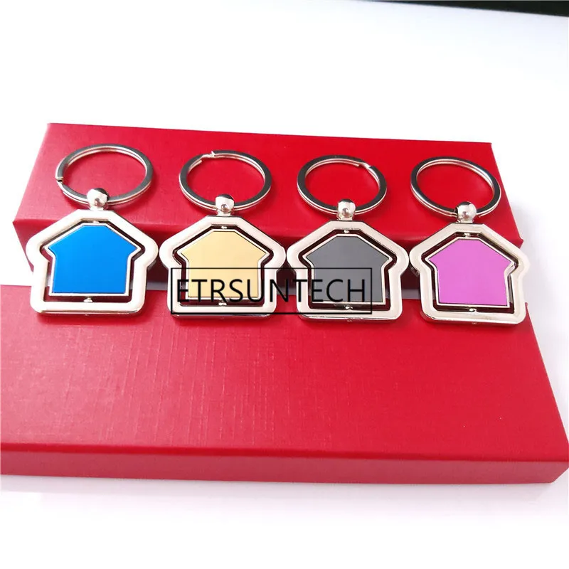 100pcs Creative House Home Keychain Key Chain Keyring Keyfob Metal Christmas Birthday Party Present