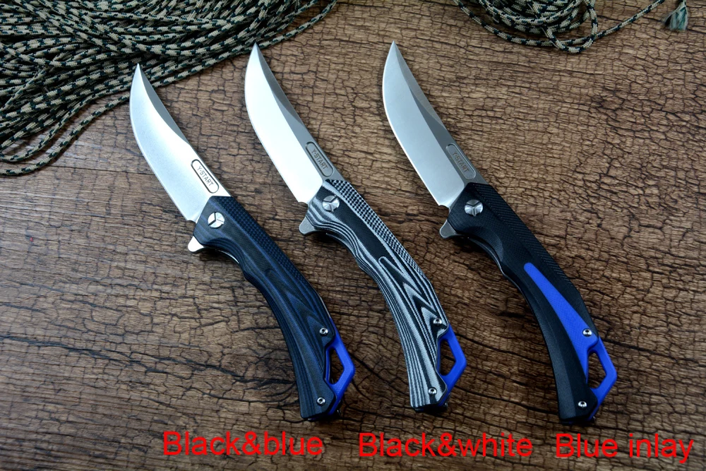 Y-START Hunting Camping Utility Folding Knives D2 Steel Blade G10 Handle 3 Colors Flipper Fast Open EDC Outdoor Gear LK5027