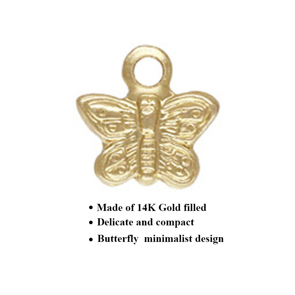 Beadsnice Gold Filled Pendants Butterfly Simple Initial Designer Delicate Vintage Customised For Jewelry Making  ID 41085