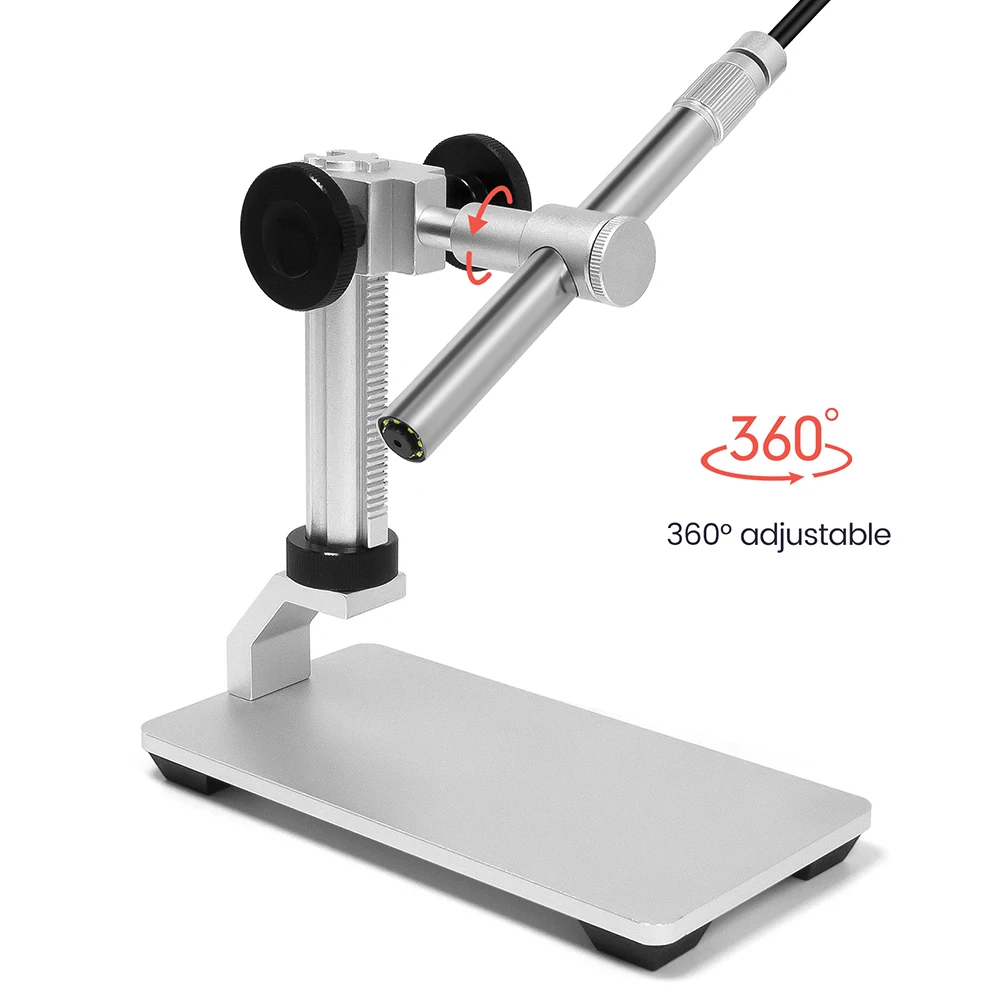 Andonstar-Microscope numérique USB V160, 500X, logiciel de mesure de support, WIFI en option, portable pour le soudage de PCB avec 8 lumières LED