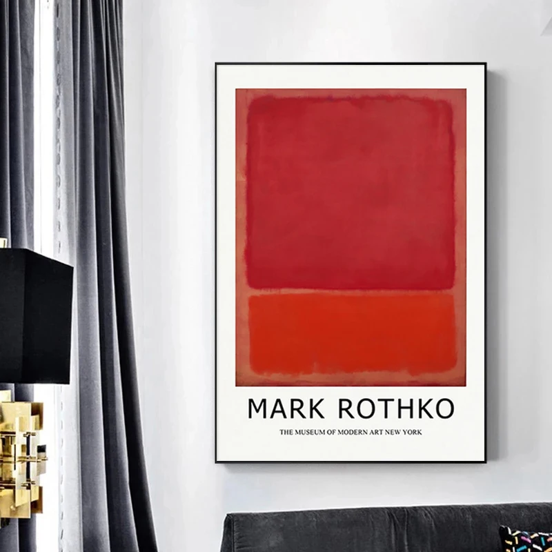 Famous Mark Rothko Abstract Canvas Paintings Spray Hologram Prints and Posters Wall Art Pictures for Living Room Home Decoration