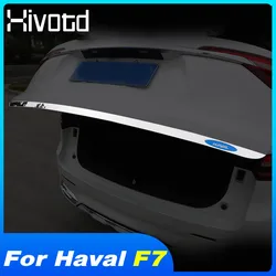 Hivotd For Haval F7 F7X 2023 2024 Accessories Tail Door Strip Trim Rear Trunk Stainless Steel Protection Sticker Cover Exterior