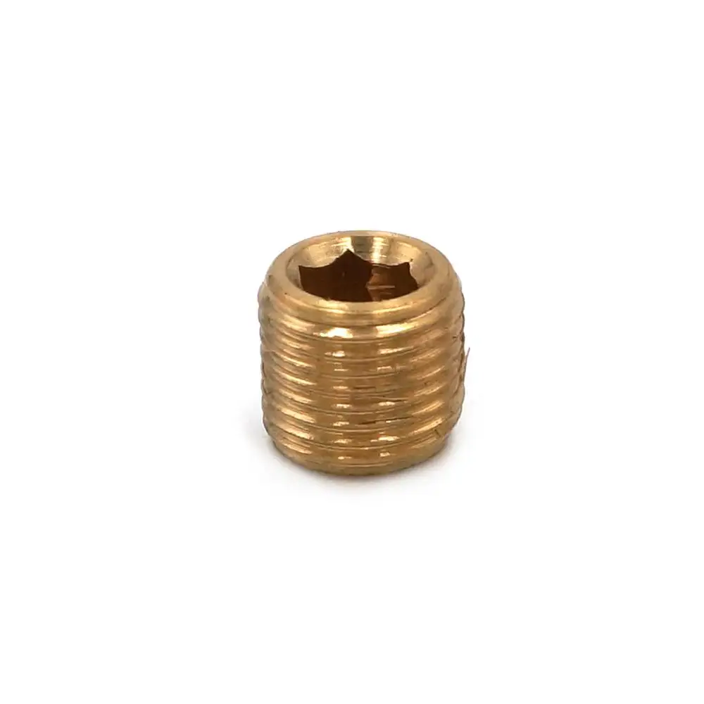 

LOT 5 M8x0.75mm Male Brass Pipe Countersunk Plug Internal Hex Socket Allen Head Pipe End Cap