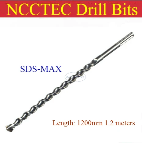 [SDS MAX 1200mm] 14 16 18 20 22 25 28 30 32 35 38 40 42 45 50mm alloy carbide wall core drill bits | 1.2 meters Hammer hole saw